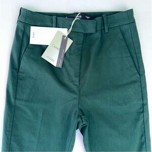 Mango MNG Green Skinny Dress Pants Stretch Work Business Casual Womens 2